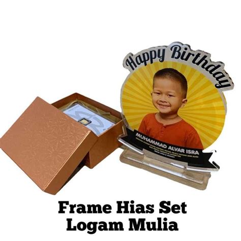 pigura lm untuk guru|Set Frame Pigura Logam Mulia Happy Birthday LM .